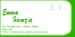 emma homza business card
